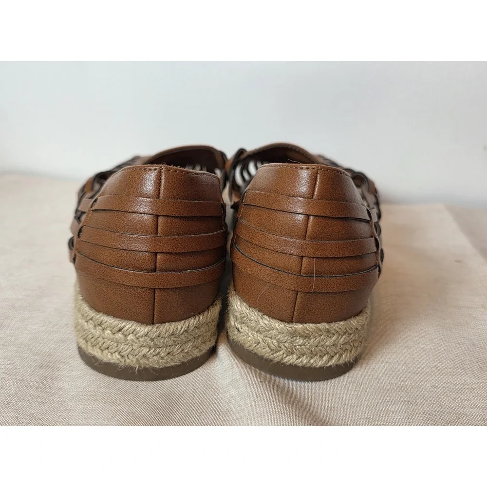 Sam & Libby Women's Asha Espadrille Saddle Slip On Shoes Brown Size 8.5